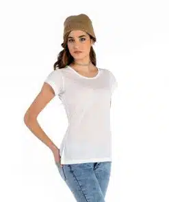 Бяла Дамска Тениска Cotton touch