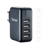 Tekmee 4x USB Ports Wall Charger Black