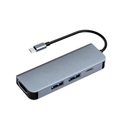 4 in 1 Portable Docking Station USB C with 4K Ultra HD 2X USB 3.0 Power Delivery 100W PD USB Port
